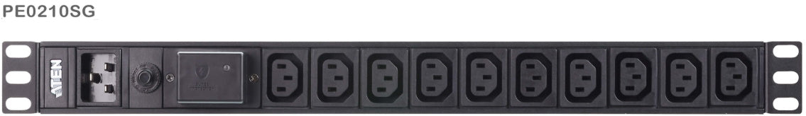 Aten 10-Port 15A Power Distrubition Unit - Basic PDU, 1U Rack Mount Design, 10x C13 AC Outputs, Overload protection (PE0210SG) Aten 10-Port 15A Power Distrubition Unit - Basic PDU, 1U Rack Mount Design, 10x C13 AC Outputs, Overload protection (PE0210SG)